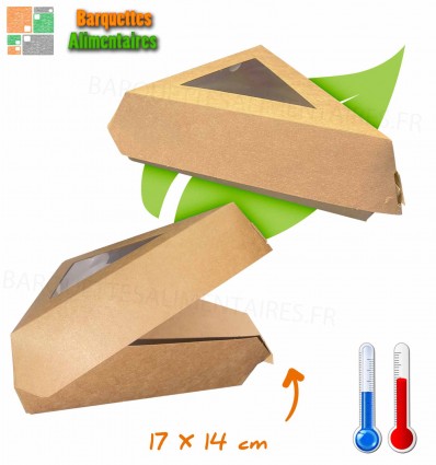 BOITE TRIANGLE  PART DE TARTE INDIVIDUELLE carton 17x14cm