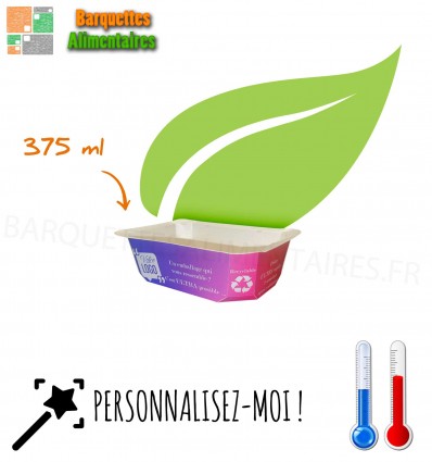 Barquettes scellable carton 375 ml PERSO