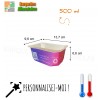 Barquettes scellable carton 500 ml PERSO