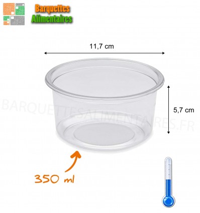 POTS ronds plastique traiteur 350 ml