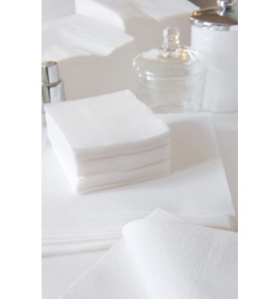 Serviette en papier blanche, vaisselle jetable pour vente-à-emporter